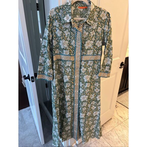 NWOT ⭐️Sold Out⭐️ Oliphant midi shirtdress Sz Lrg, $415 - Picture 3 of 9